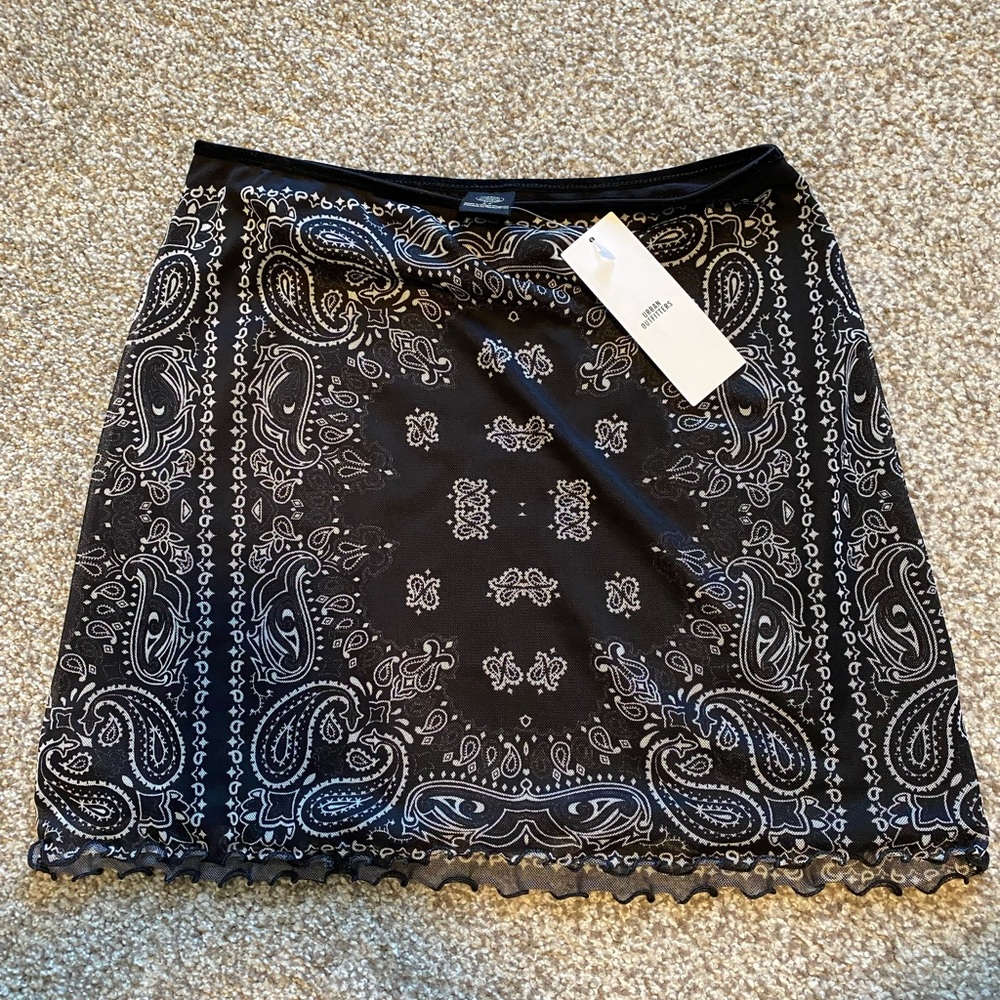Urban Outfitters '90s Bandana Print Mesh Mini Skirt